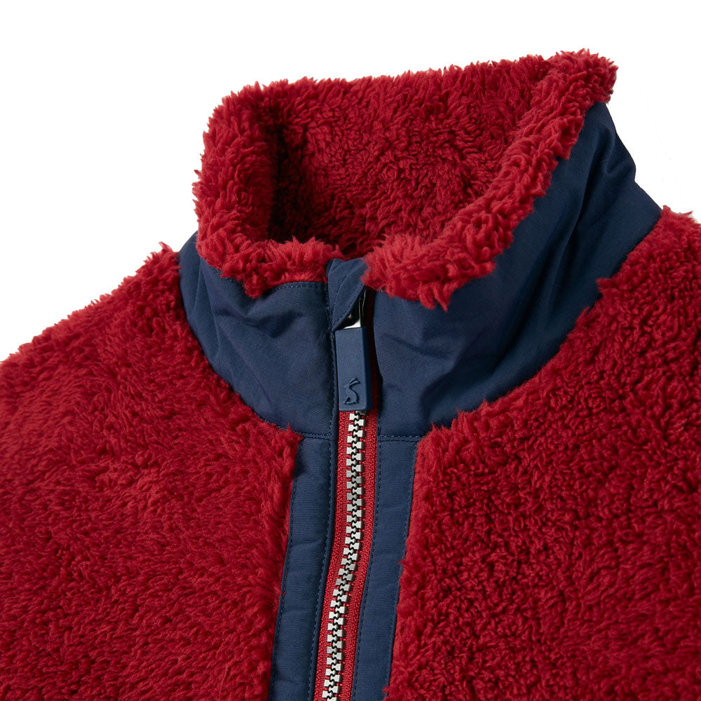 Joules Boys Always Cosy 1/Z Zip Fabric Mix Fleece