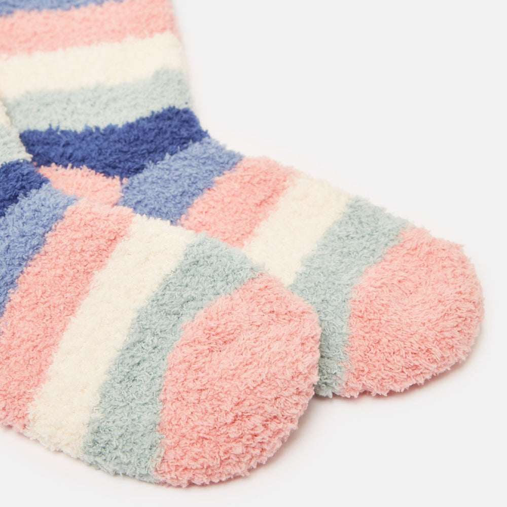 Joules Girls Fluffy Multi Stripe Socks