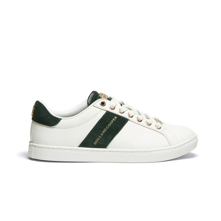 Holland Cooper Ladies Knightsbridge Court Trainer (Green Stripe)