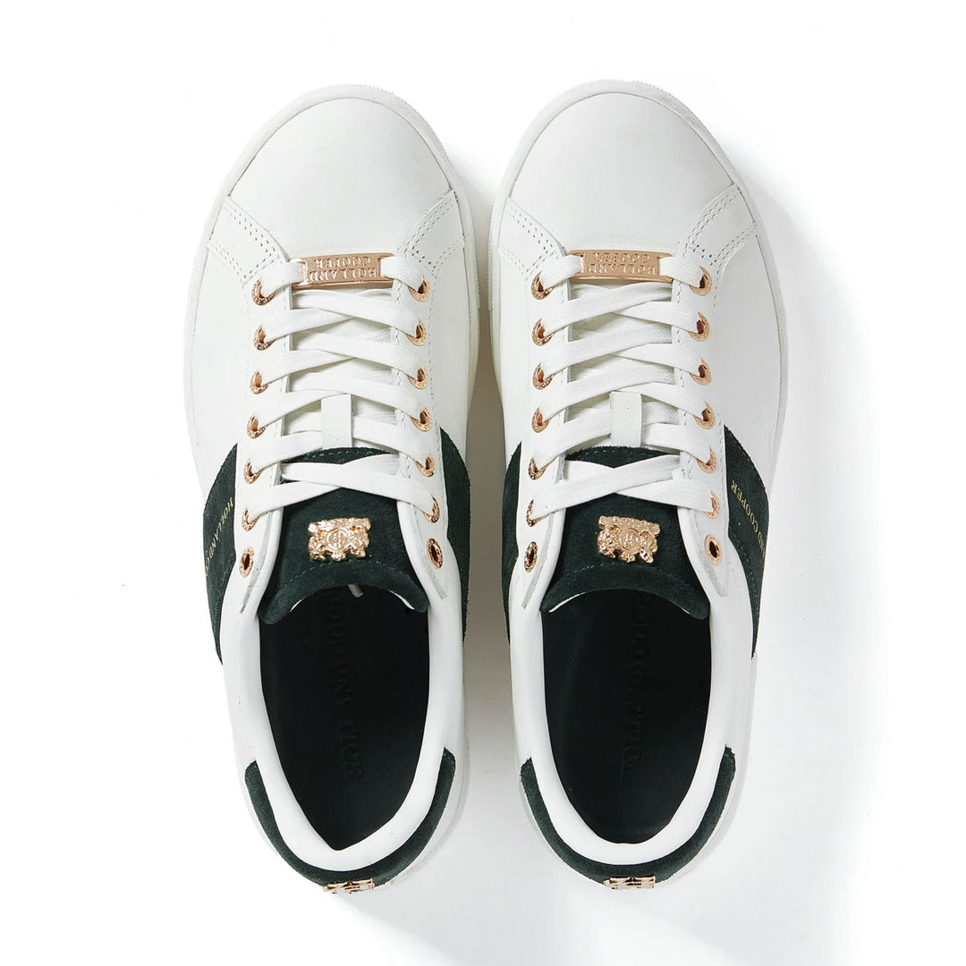 Holland Cooper Ladies Knightsbridge Court Trainer (Green Stripe)