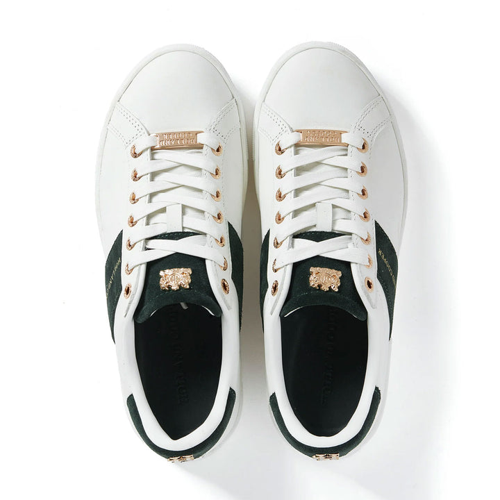Holland Cooper Ladies Knightsbridge Court Trainer (Green Stripe)