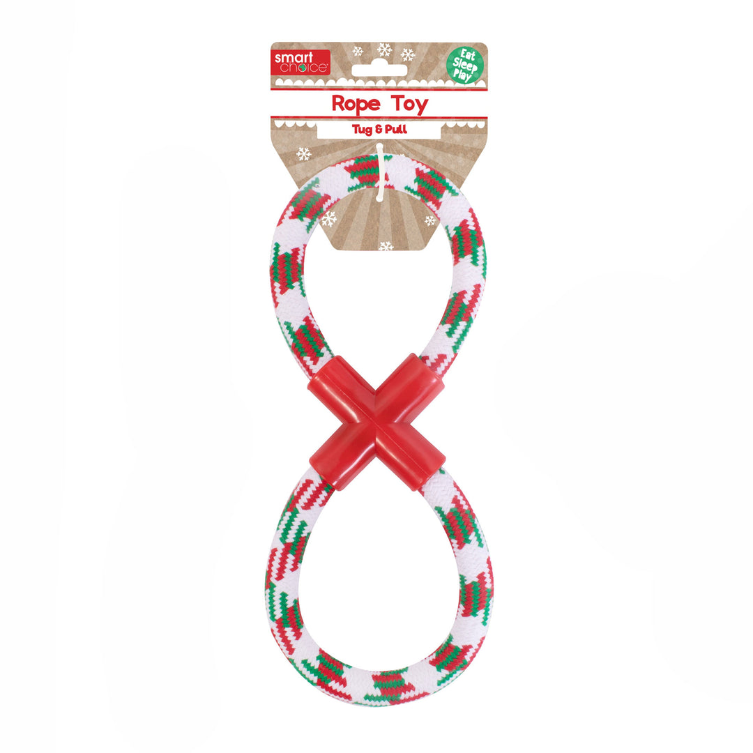 Smart Choice Festive Figure of 8 Rope Tug Dog Toy