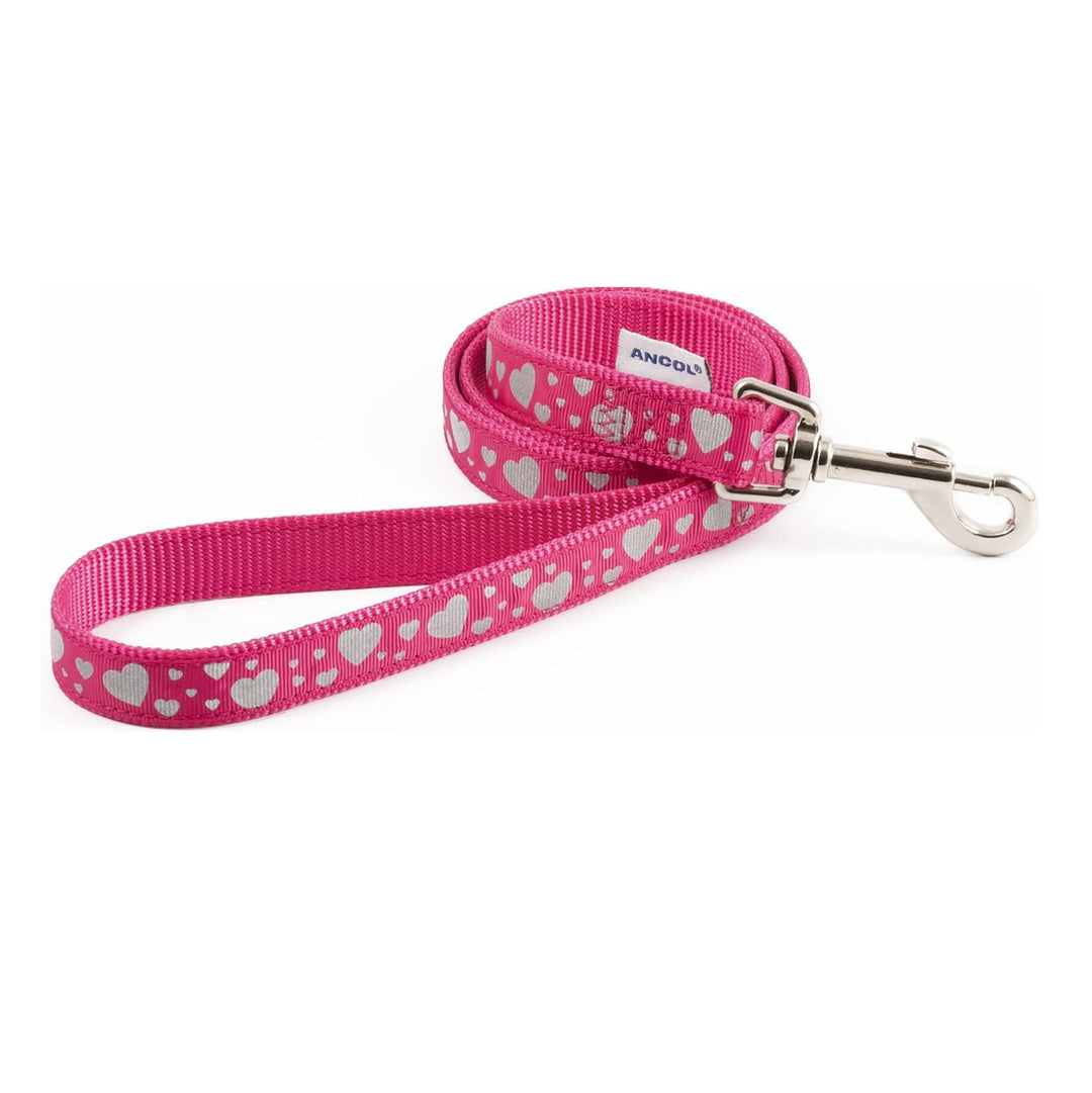 The Ancol Hearts Pink Lead in Pink#Pink