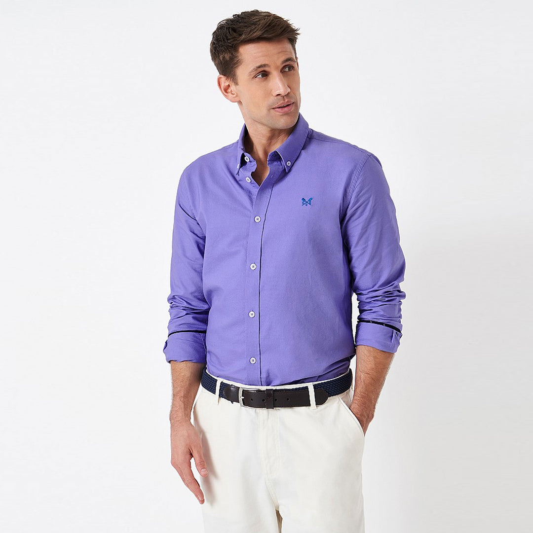 The Crew Mens Slim Oxford Shirt in Light Blue#Light Blue