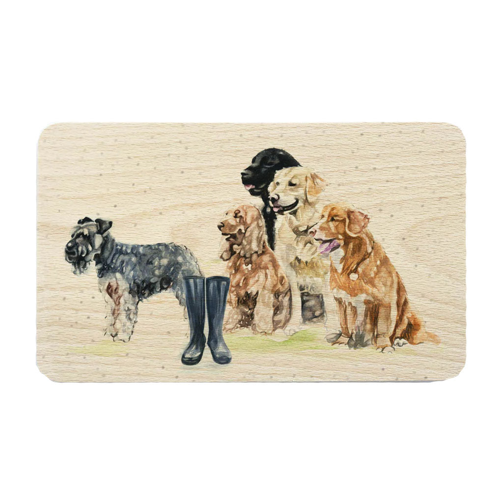 Country Creation Beech Chopping Board - Waiting for Walkies