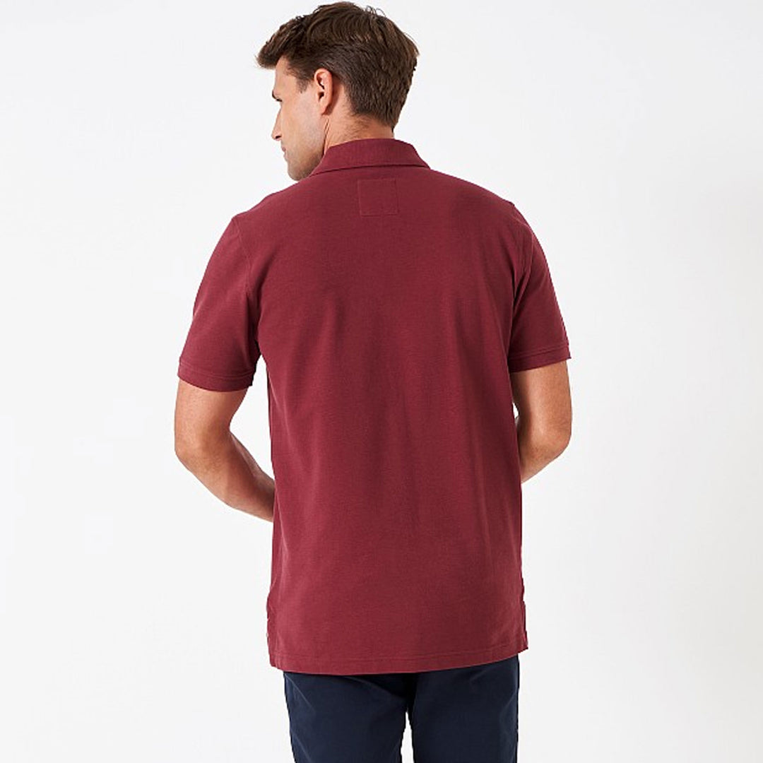 Crew Mens Classic Pique Polo#Burgundy