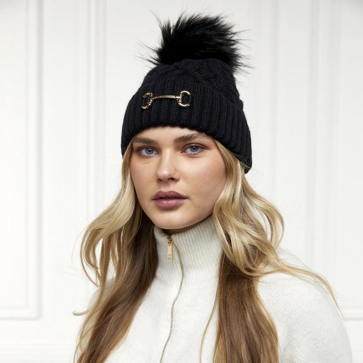 Holland Cooper Ladies Horsebit Bobble Hat