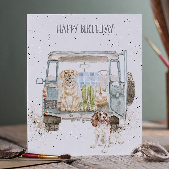 Wrendale Barking Birthday Greetings Card