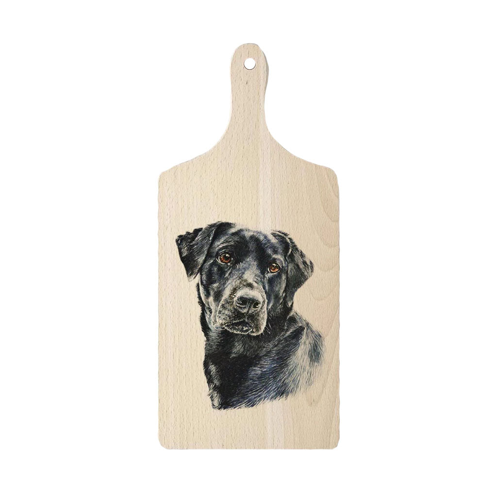 Country Creation Small Paddle Chopping Board - Black Labrador