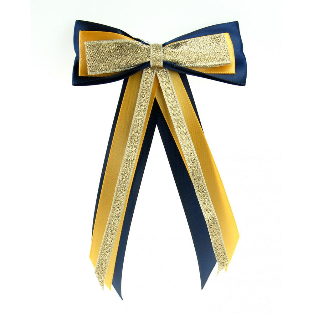 The ShowQuest Hairbow and Tails in Yellow Print#Yellow Print