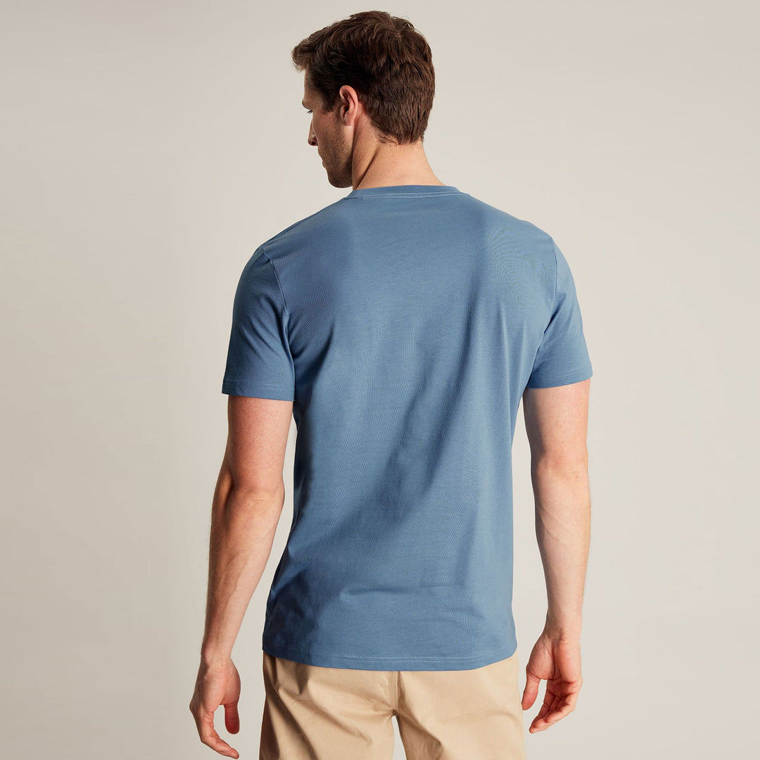 The Joules Mens Denton Plain Tee in Light Blue#Light Blue