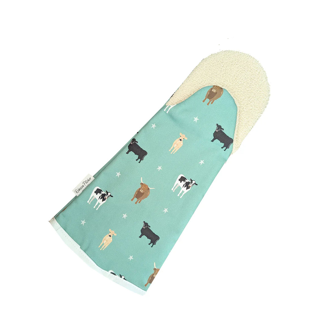 Rebecca Pitcher Long Oven Mitt Cows