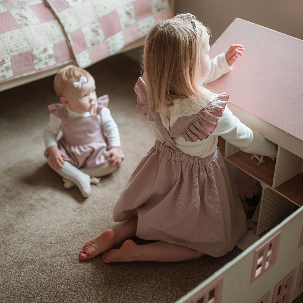 The Little Stamford Co. Herringbone Pinafore Dress