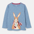 Joules Girls Ava Rabbit Artwork Top