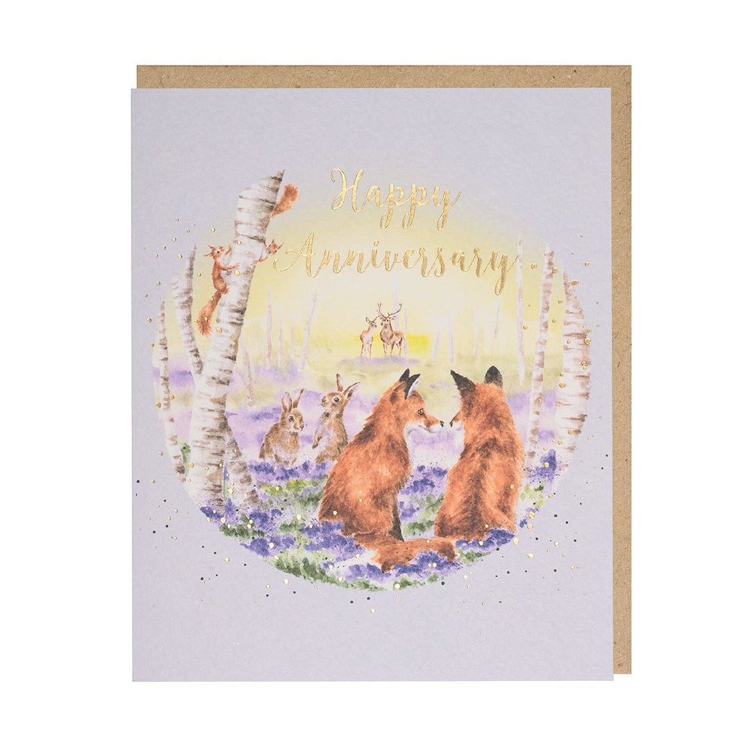 Wrendale Bluebell Woods Anniversary Card