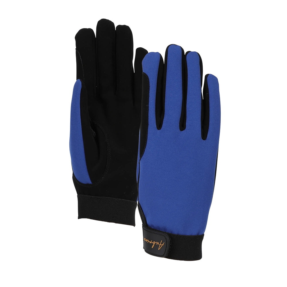 The Aubrion Team Fleece Riding Gloves in Blue#Blue