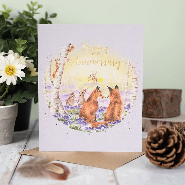 Wrendale Bluebell Woods Anniversary Card