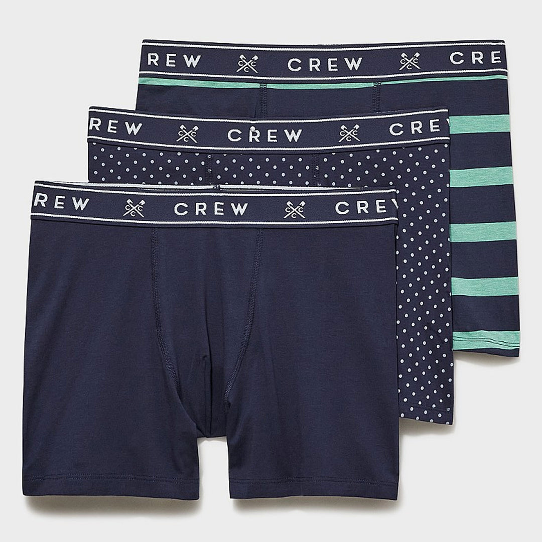 The Crew Jersey Boxers - 3Pk in Navy Spot#Navy Spot