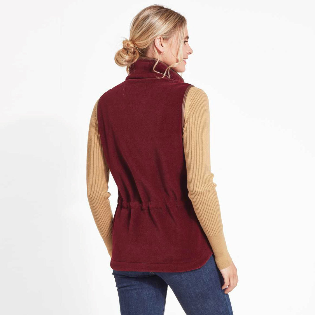 Schoffel Ladies Lyndon Fleece Gilet#Claret