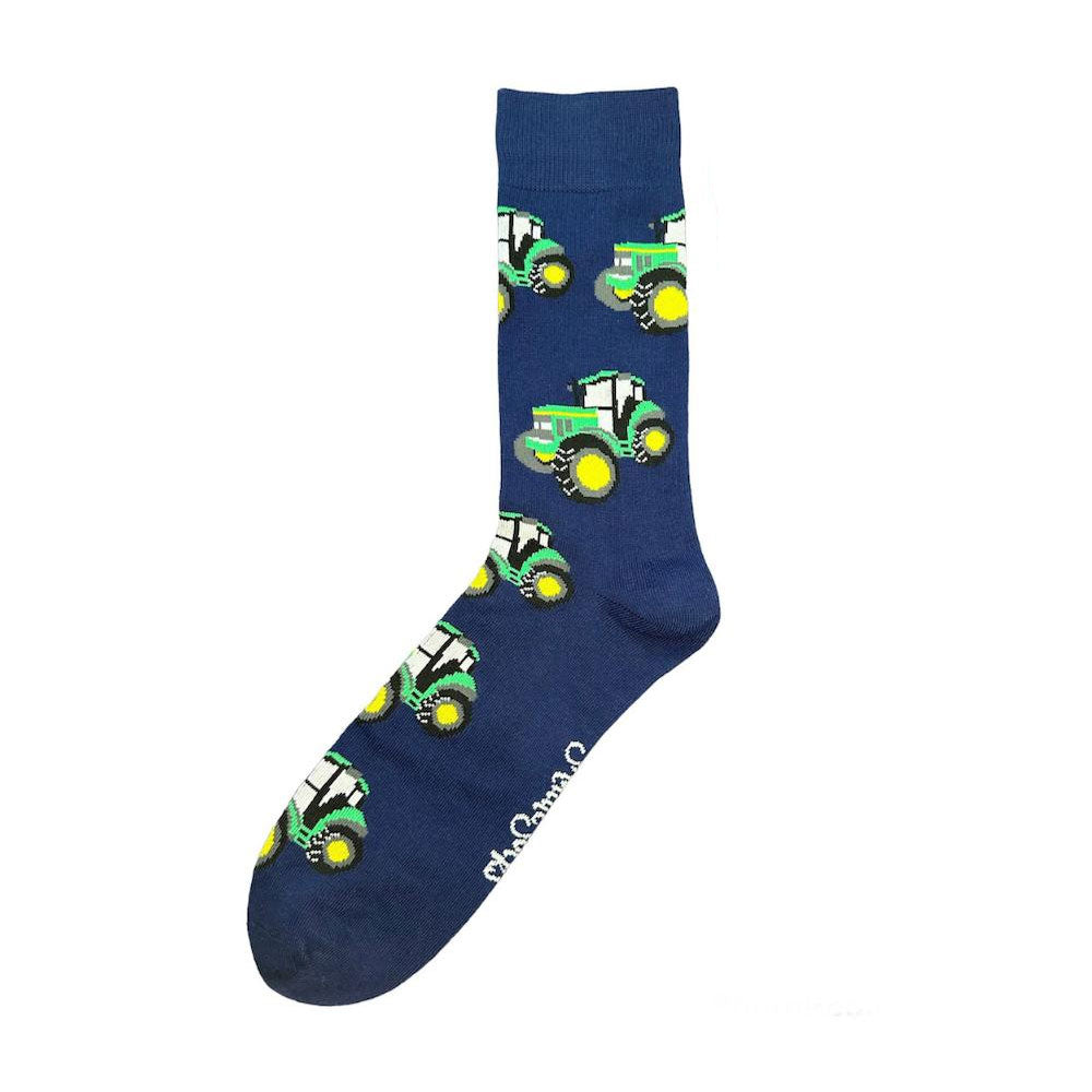 Shuttle Socks Mens Green Tractor Socks