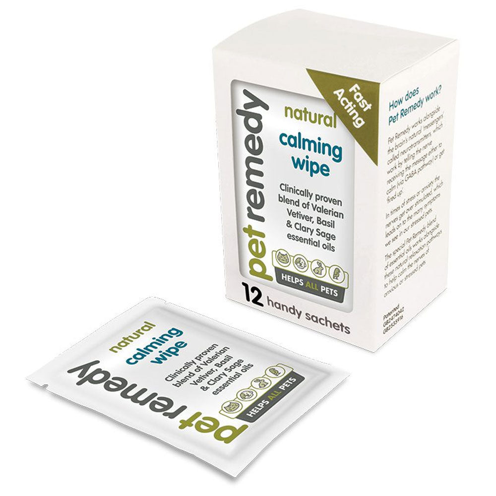 Pet Remedy Calming Wipe Sachet x 12 12 Pack