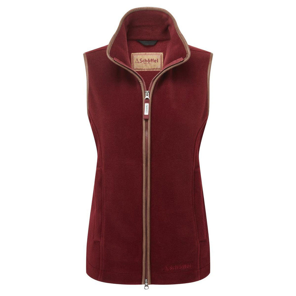 Schoffel Ladies Lyndon Fleece Gilet#Claret