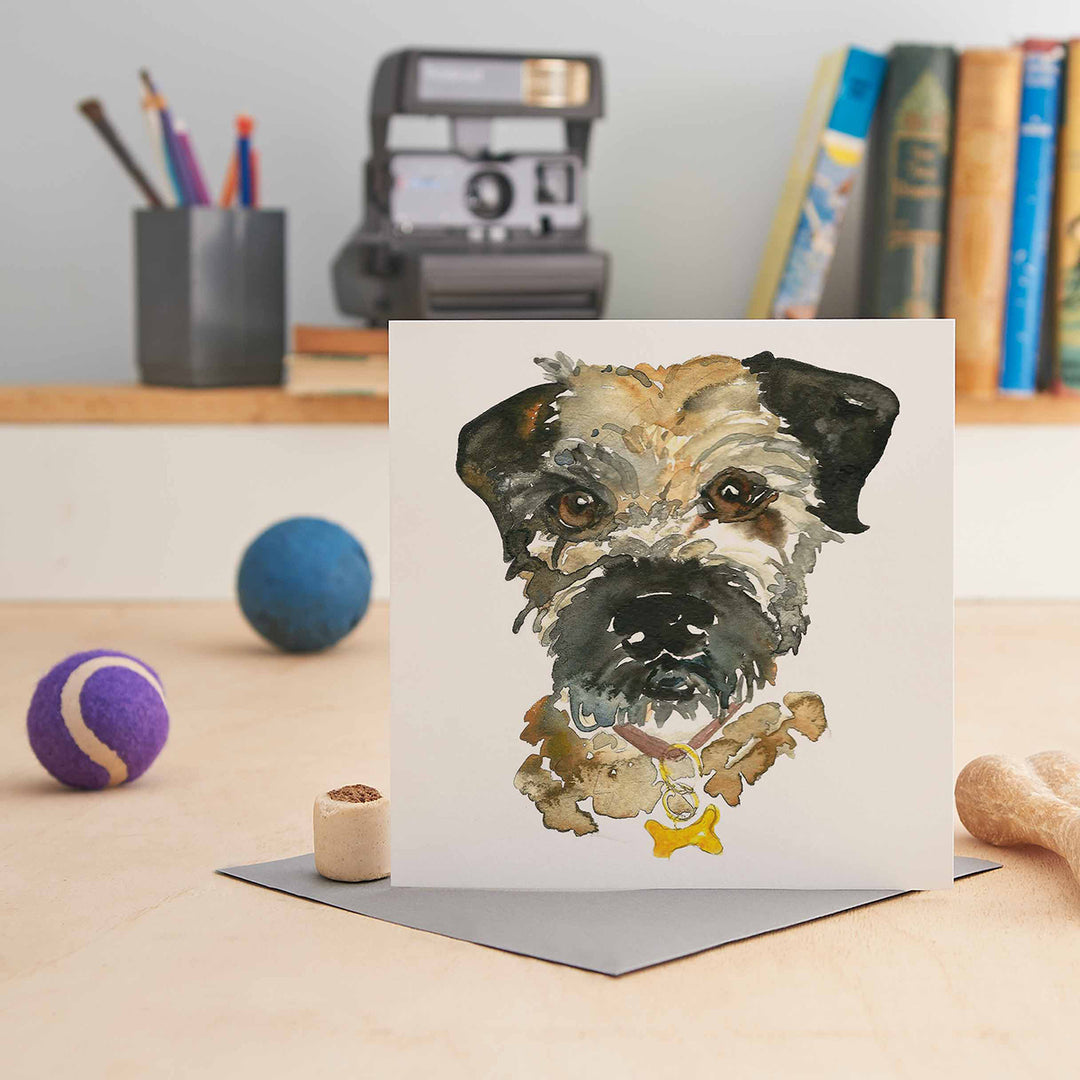Jo Scott Buster Boarder Terrier Card