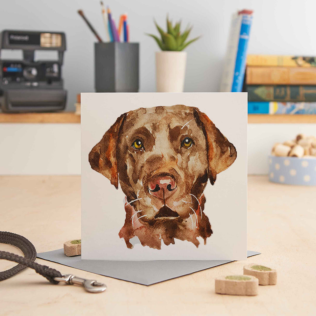 Jo Scott Bruno Chocolate Lab Card