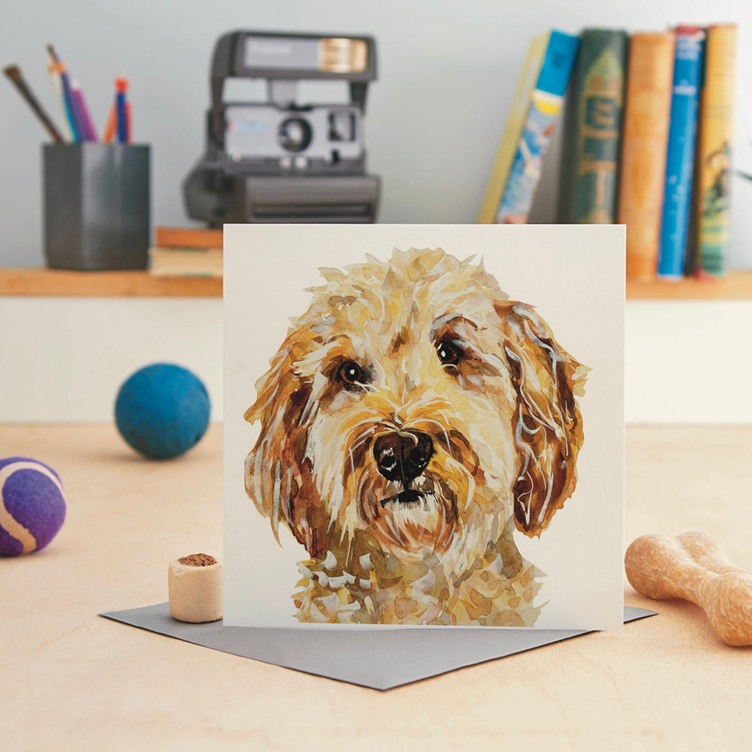 Jo Scott Dolly Golden Doodle Card