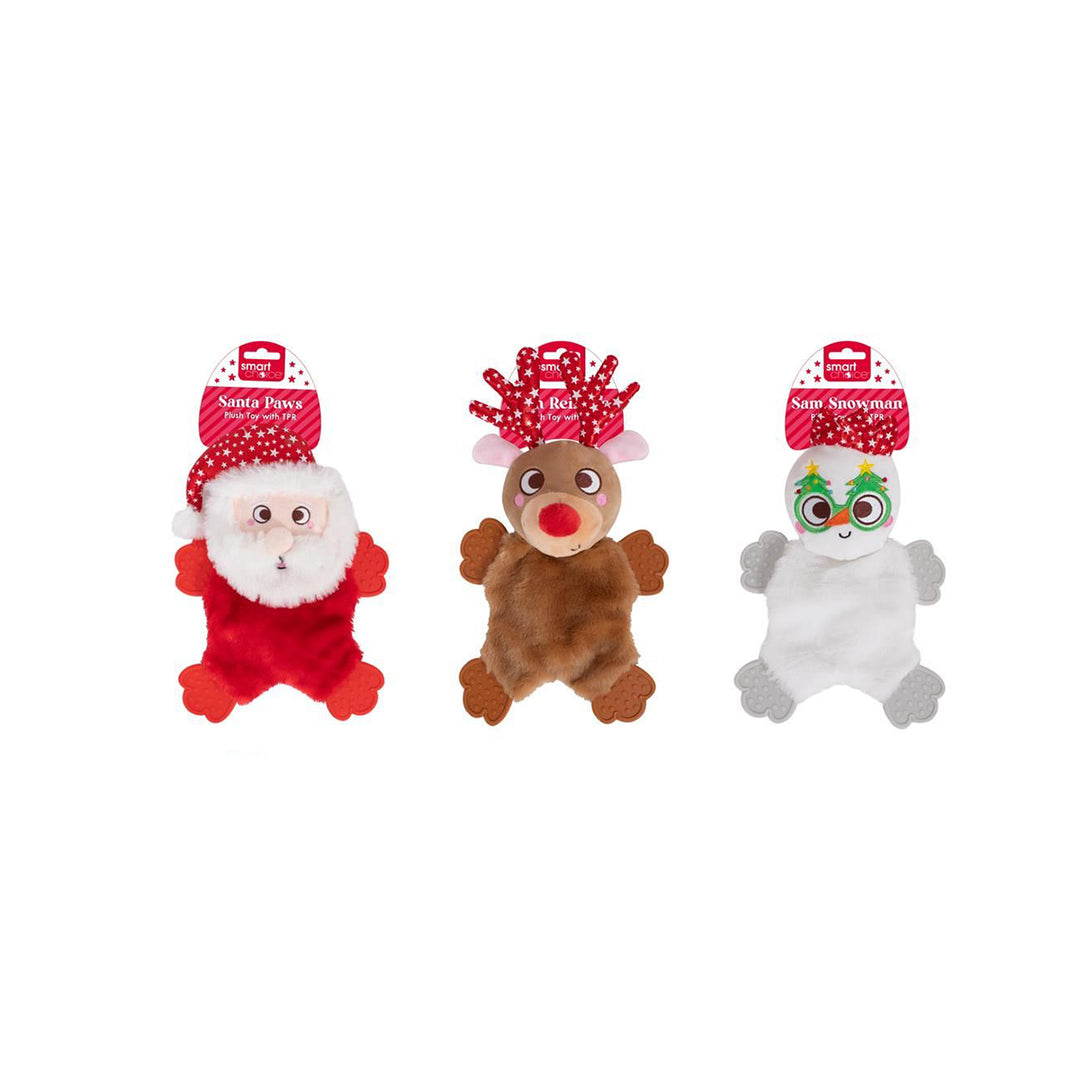 Smart Choice Plush & Rubber Christmas Dog Toy