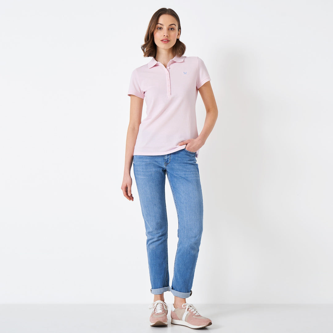 The Crew Ladies Ocean Classic Polo in Pink#Pink