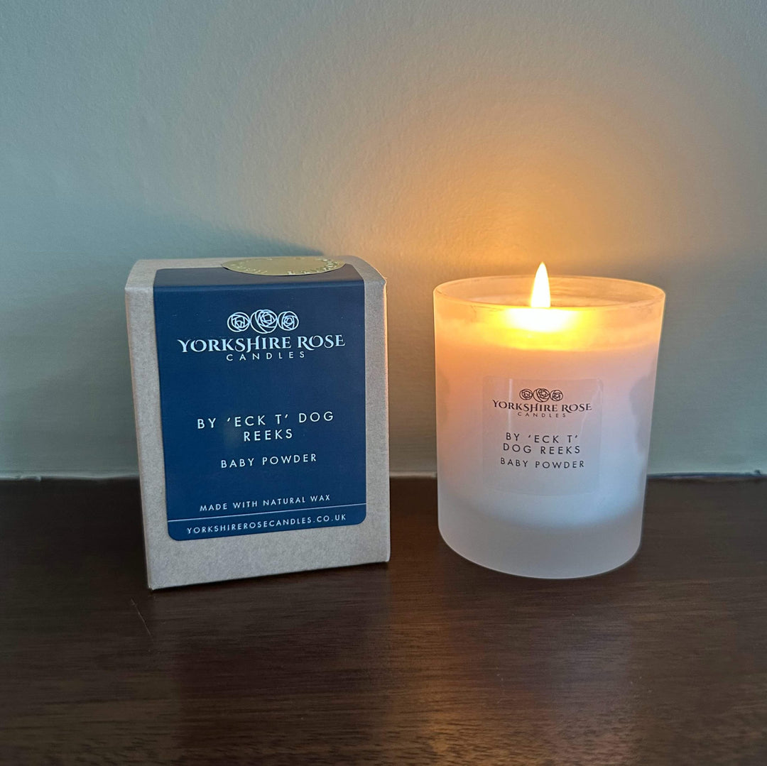 Yorkshire Rose Candles By Eck Glass Candle