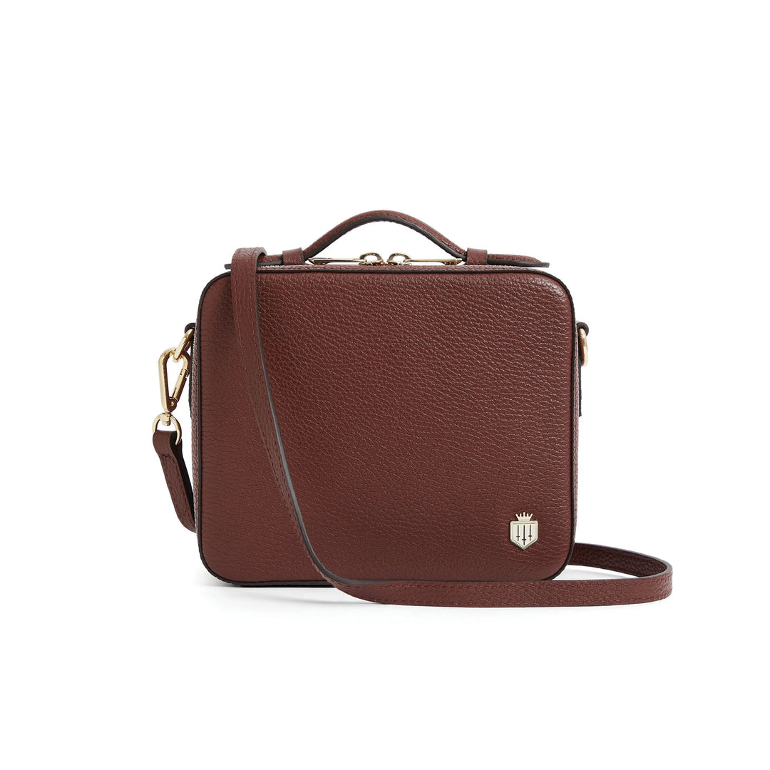 The Fairfax & Favor Buckingham Leather Cross Body Bag in Burgundy#Burgundy