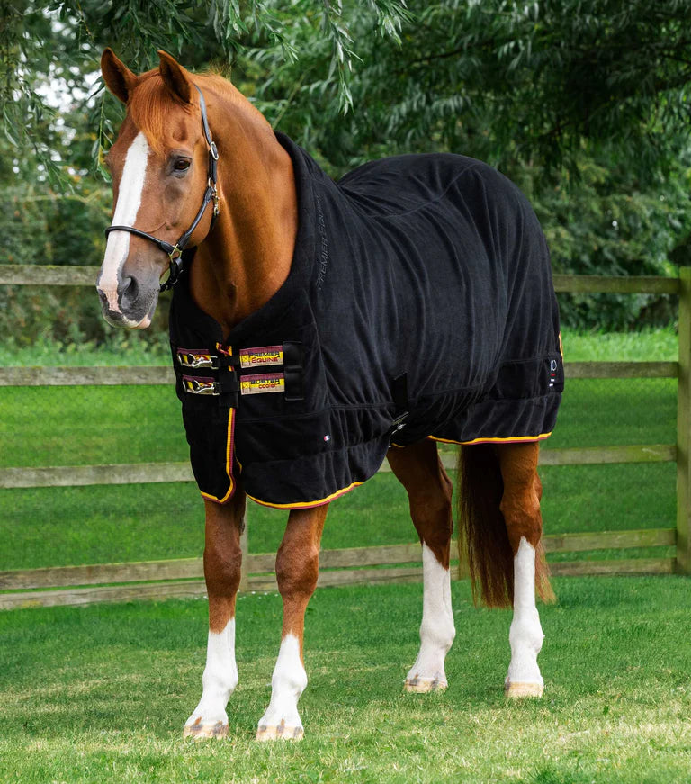 The Premier Equine Buster Fleece Cooler - Continental in Black#Black