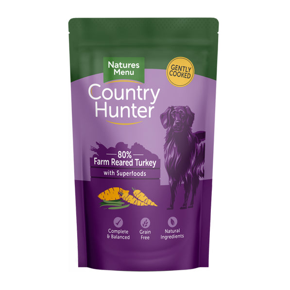 Natures Menu Country Hunter Farm Reared Turkey Pouches