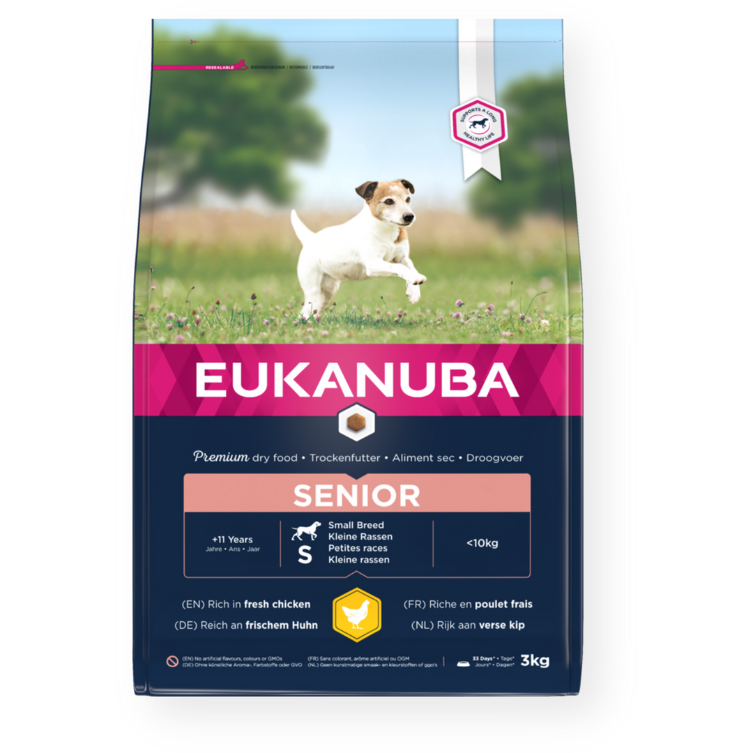 Eukanuba Senior Small Breed Dog Food with Chicken
