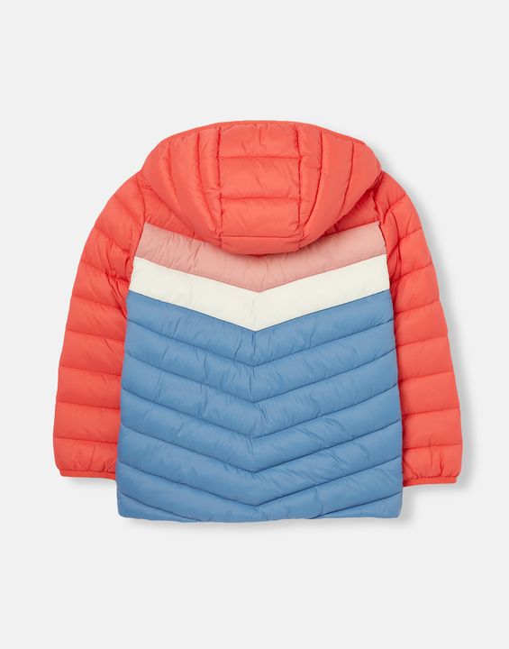 Joules Girls Kinnaird Colourblock Packable Coat