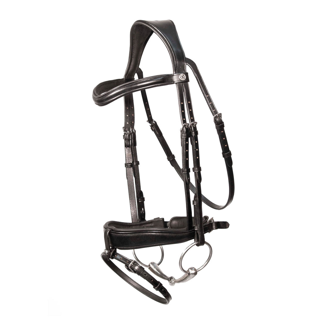 Henry James Saddlery Dressage Bridle With Detachable Flash