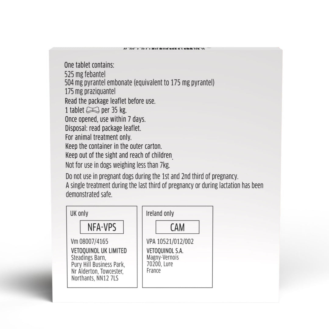 Medication package with detailed instructions and branding on a white background