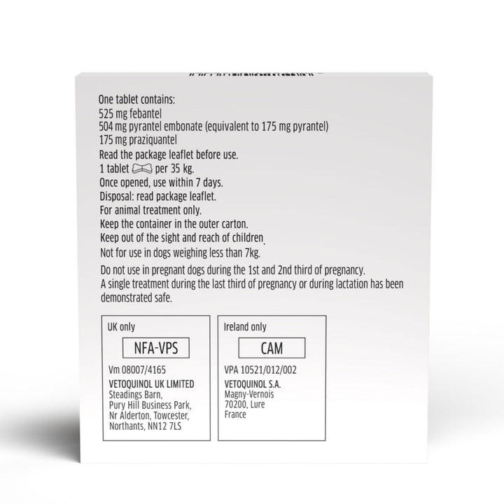 Medication package with detailed instructions and branding on a white background