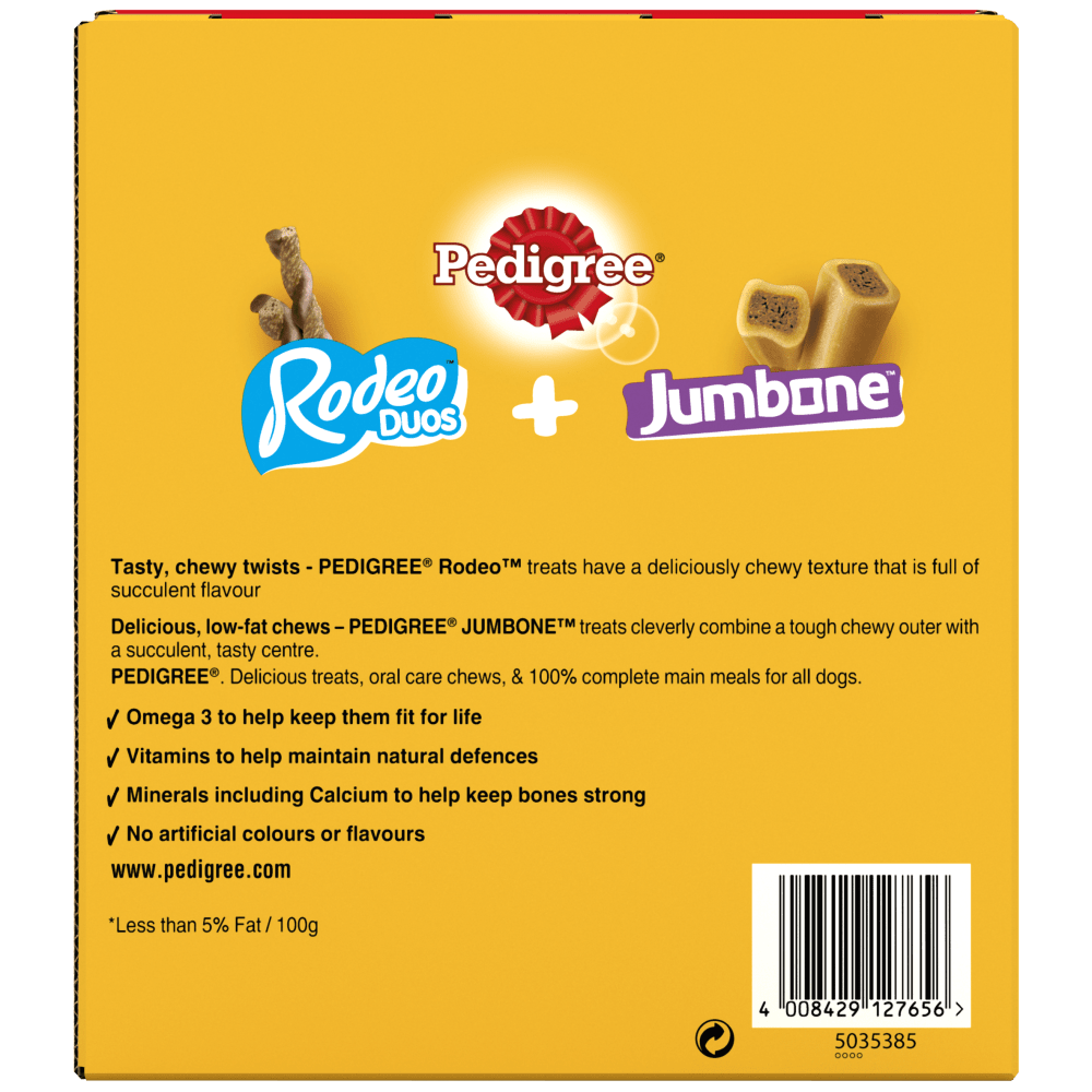 Pedigree Rodeo Duos & Jumbone Dog Treats Mega Box