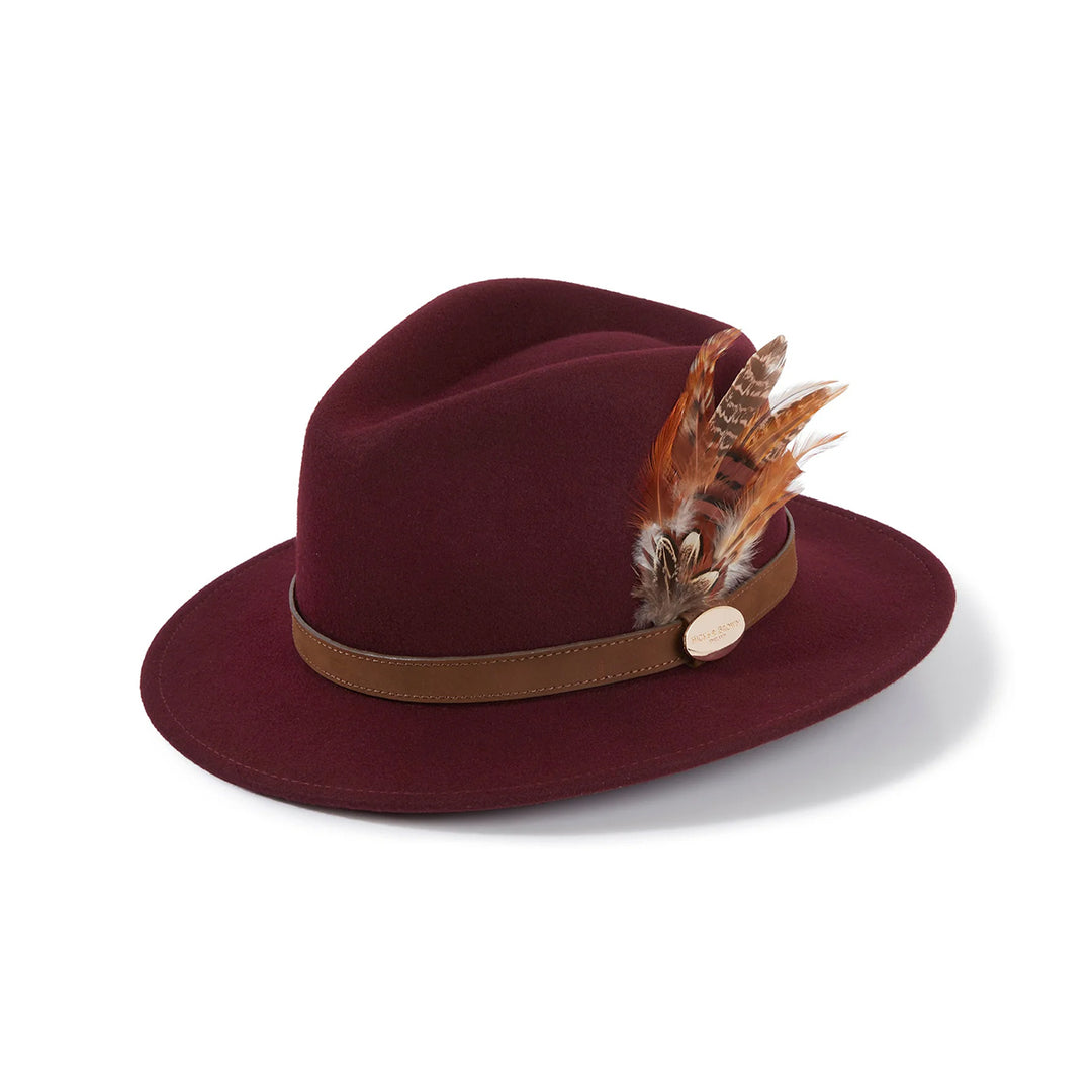 Hicks & Brown Suffolk Fedora Bronze Side Feather