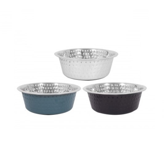 Smart Choice Hammered Stainless Steel Pet Bowl