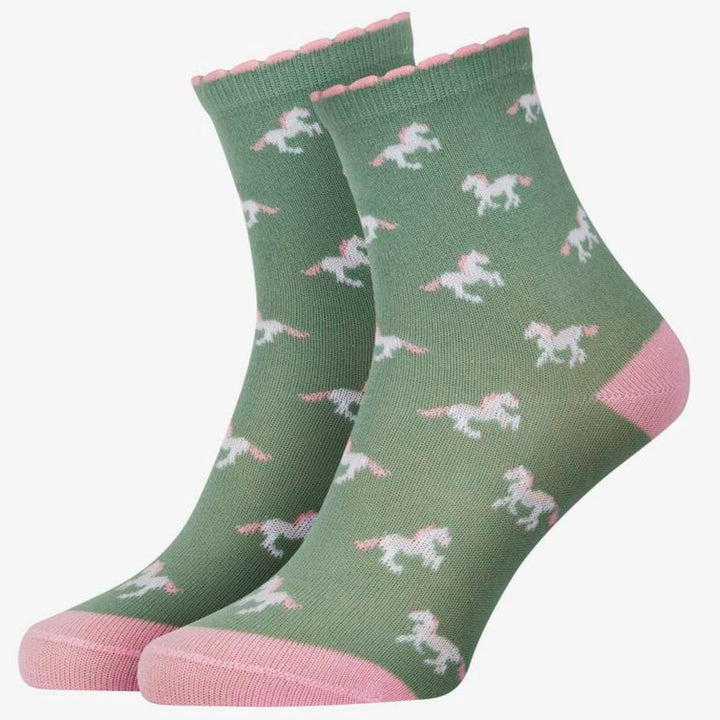 LeMieux Kid's Charm Unicorn Character Socks (2 Pack)