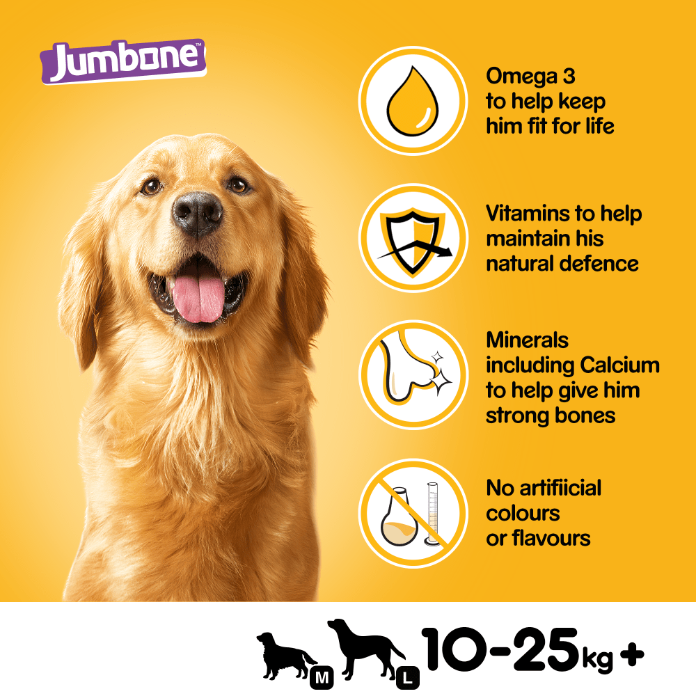 Pedigree Jumbone Medium Dog Chew Treats with Beef & Poultry