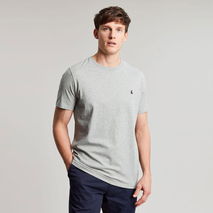 The Joules Mens Denton Plain Tee in Dark Grey#Dark Grey