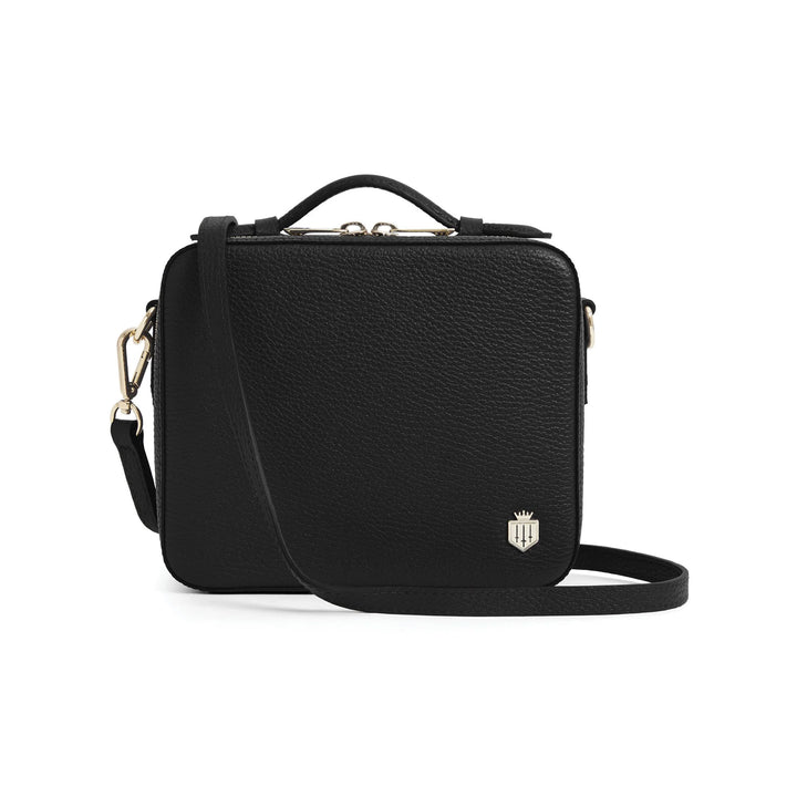 The Fairfax & Favor Buckingham Leather Cross Body Bag in Black#Black