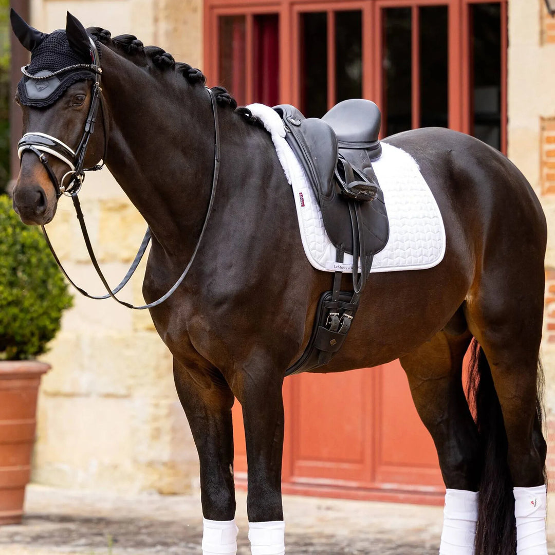 LeMieux Merino+ Half Lined Suede Dressage Square