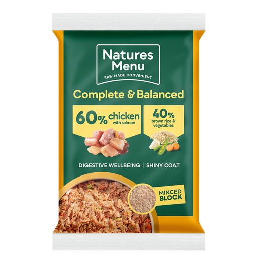Natures Menu Blocks 60/40 Chicken & Salmon 300g