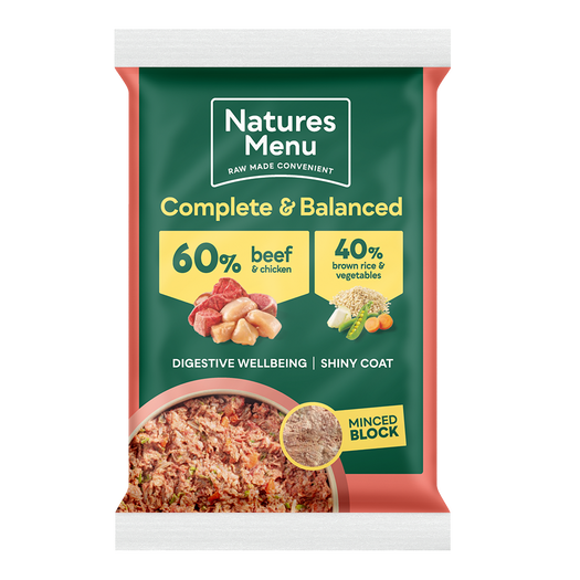 Natures Menu Blocks 60/40 Beef & Chicken 300g